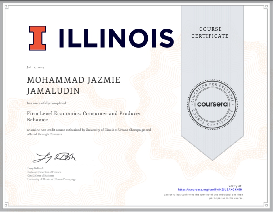 Firm Level Economics: Consumer and Producer Behavior