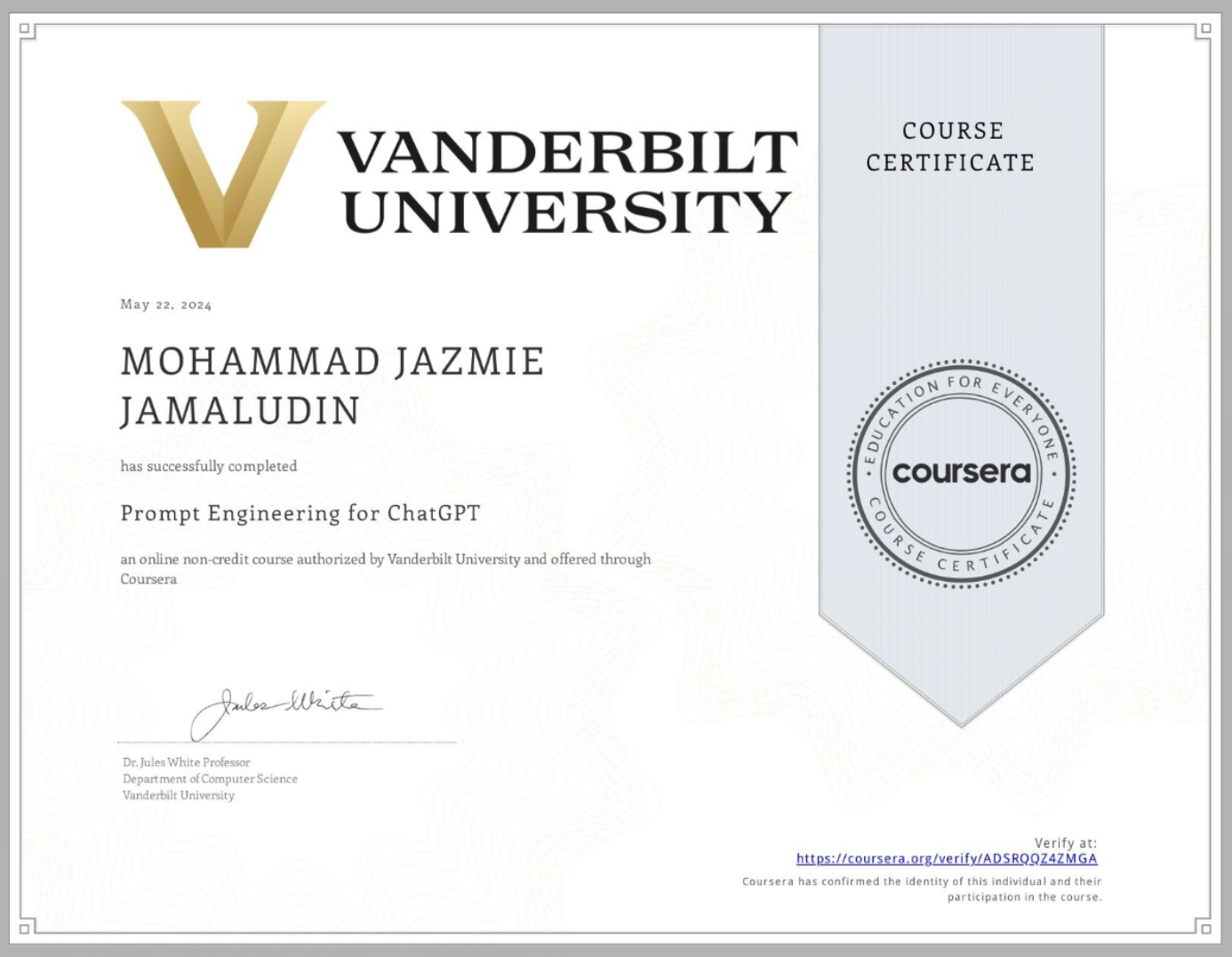 Prompt Engineering for ChatGPT