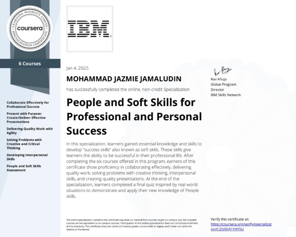 People and Soft Skills for Professional and Personal Success